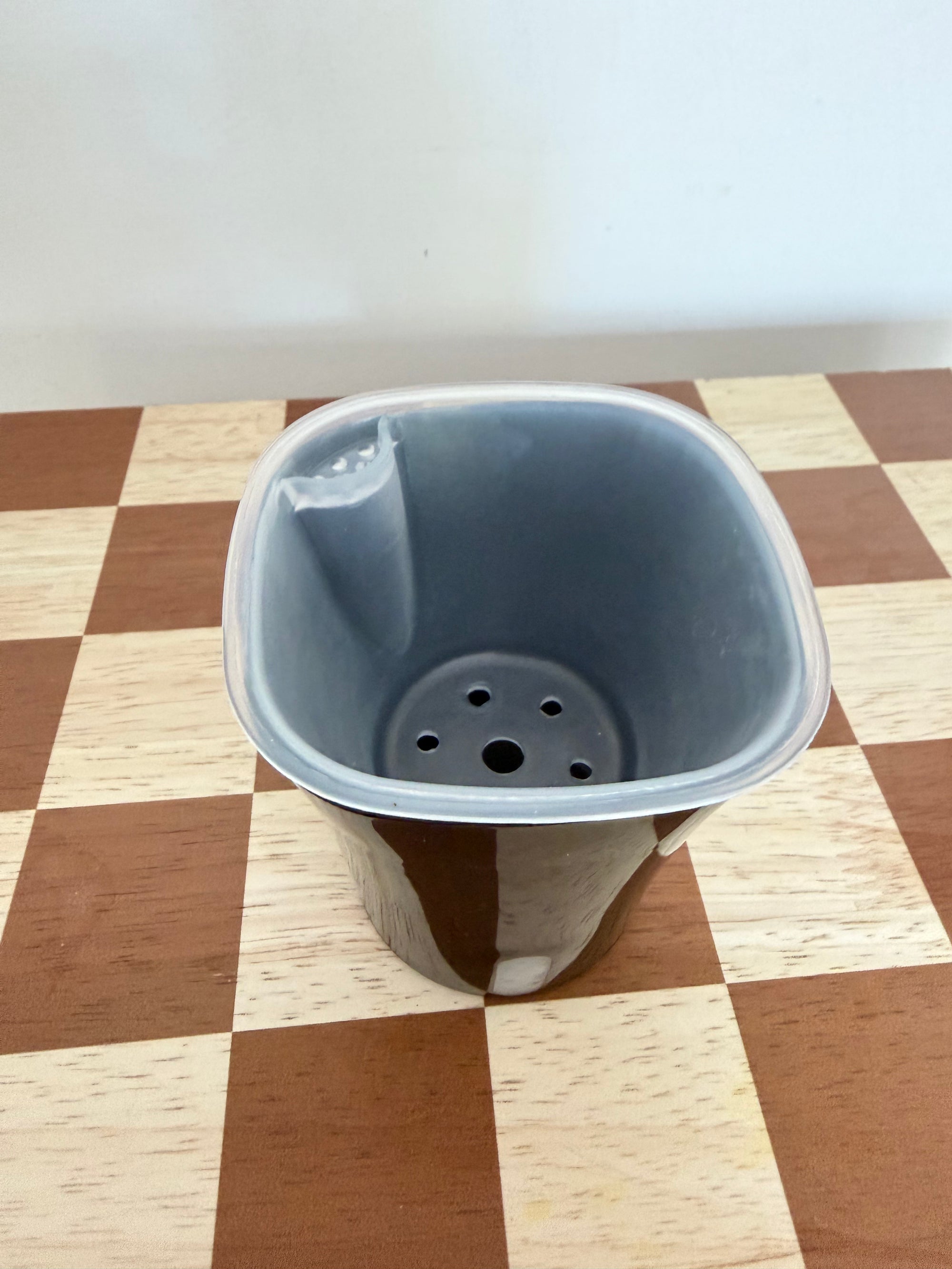 Black Self Watering Pot- 7.5cm