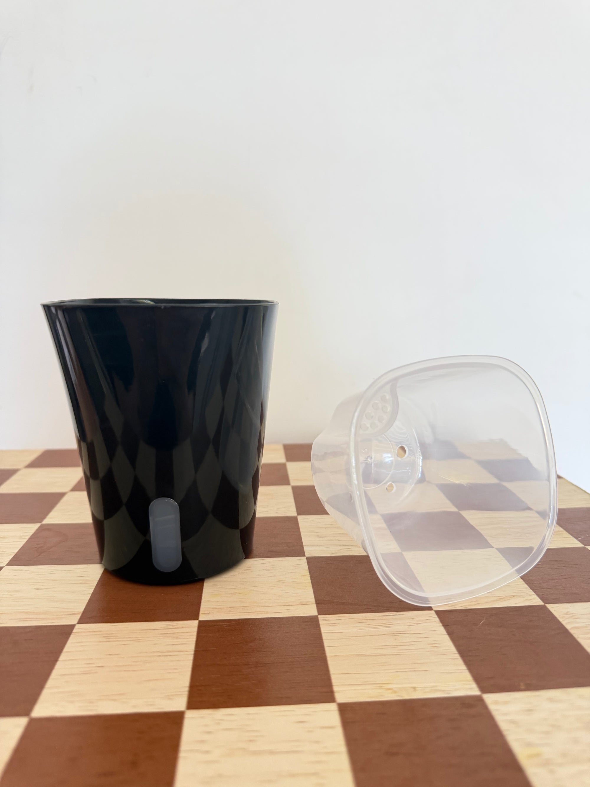 Black Self Watering Pot- 9.5cm